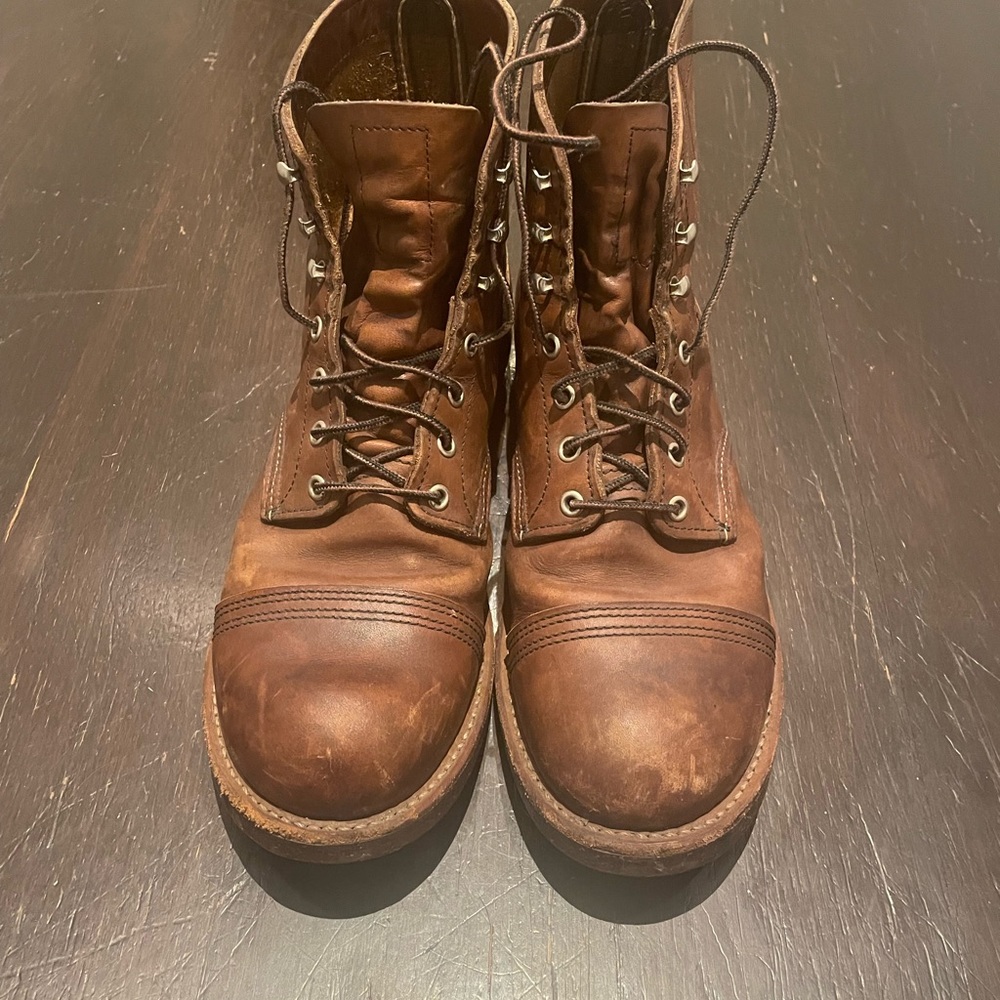 Lightly worn redwing brown boots